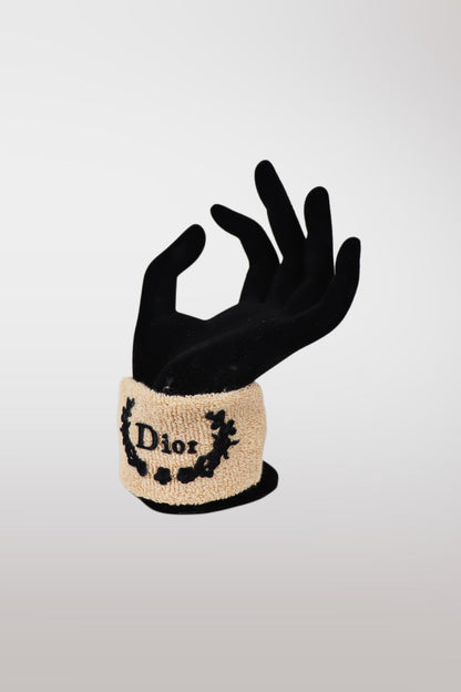 Christian Dior Black & Tan Sport Wristband (SINGLE)