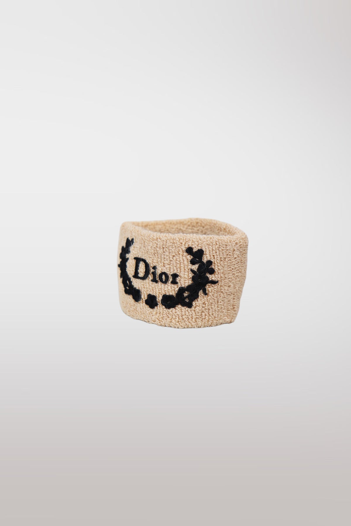 Christian Dior Black & Tan Sport Wristband (SINGLE)