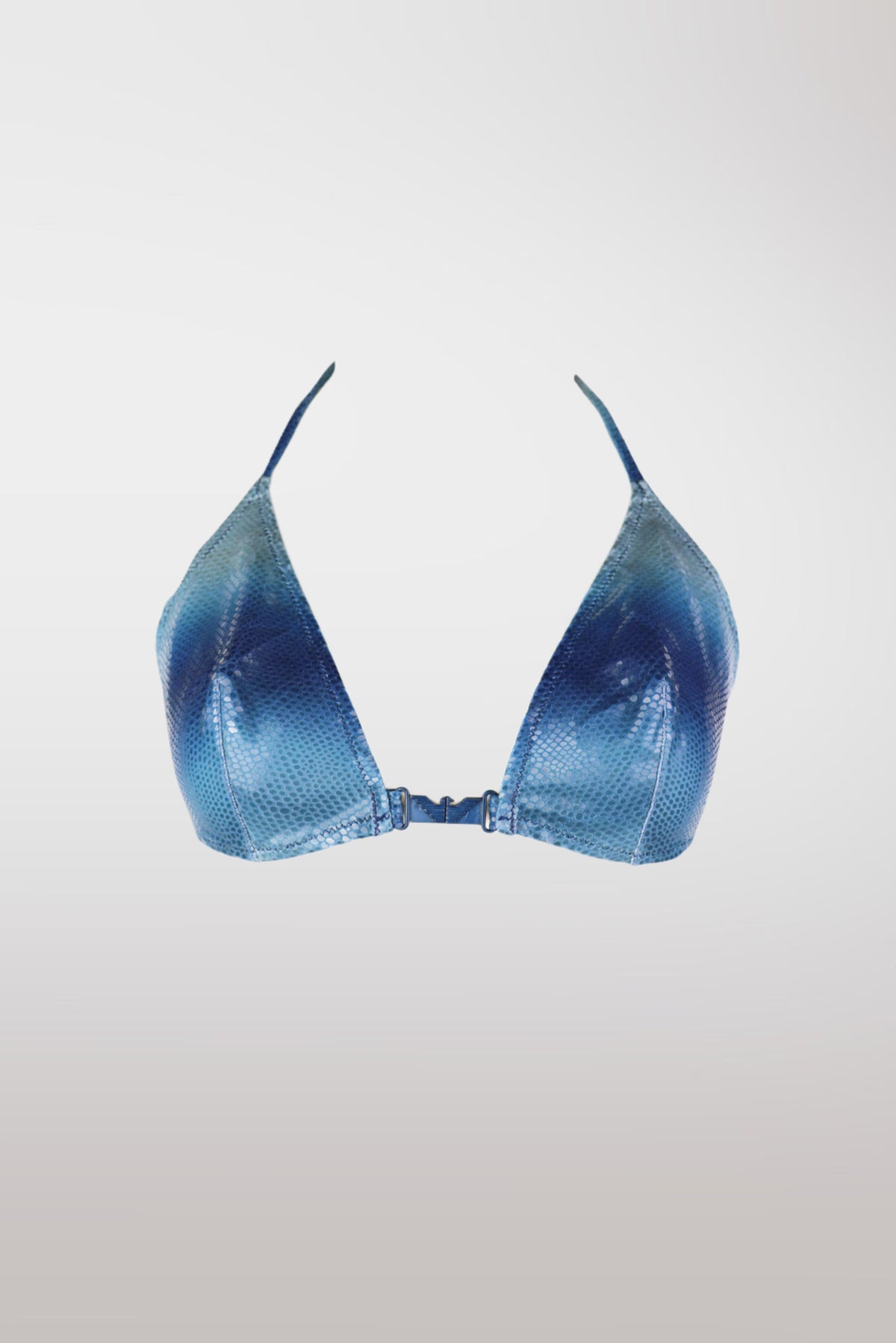 Emporio Armani Blue Ombré Embellished Bikini Set