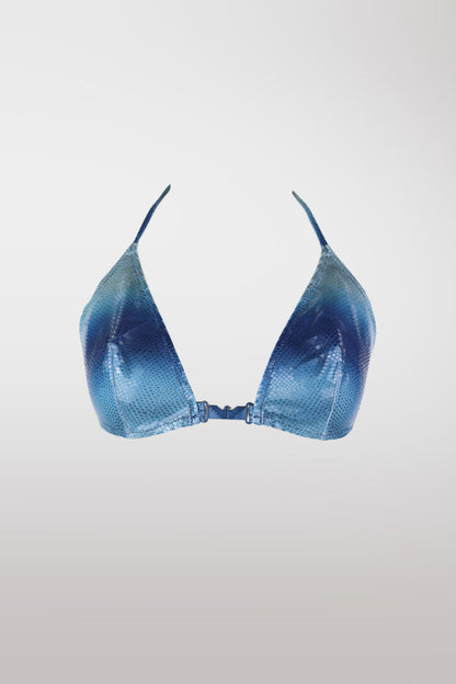 Emporio Armani Blue Ombré Embellished Bikini Set