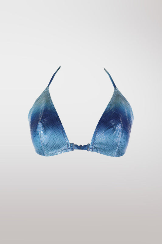 Emporio Armani Blue Ombré Embellished Bikini Set