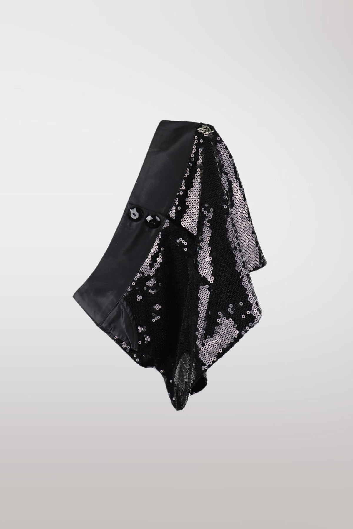 2000s Black Sequin Mini Skirt