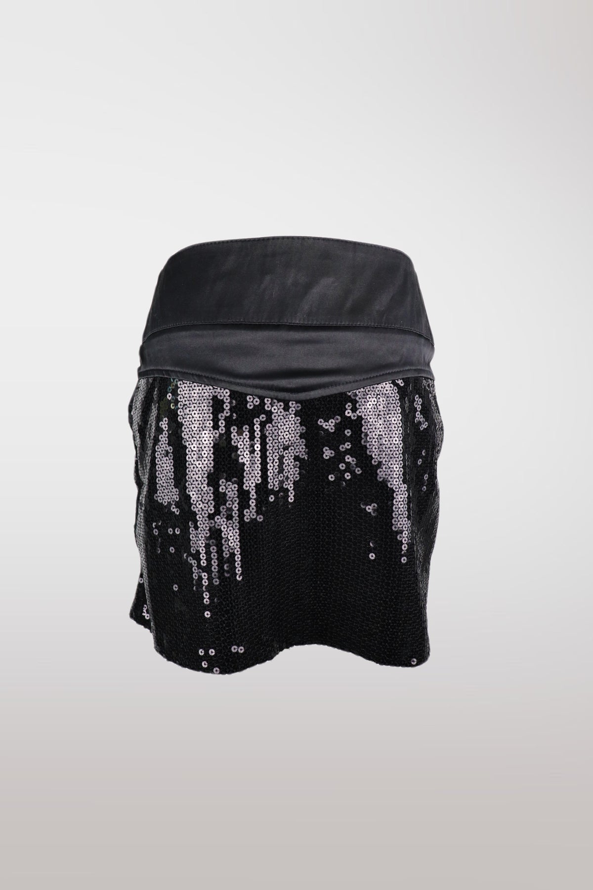 2000s Black Sequin Mini Skirt
