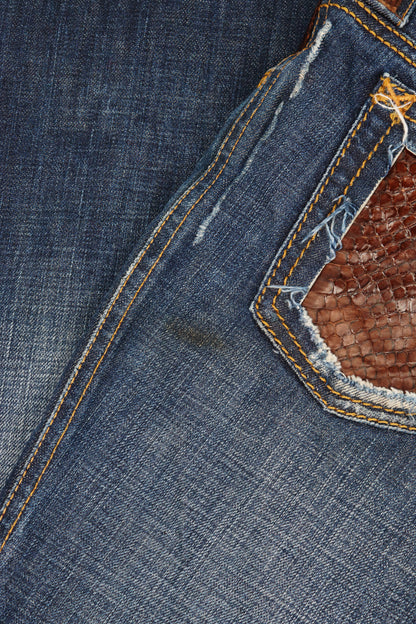 Dolce & Gabbana Python Accent Straight-Leg Jeans