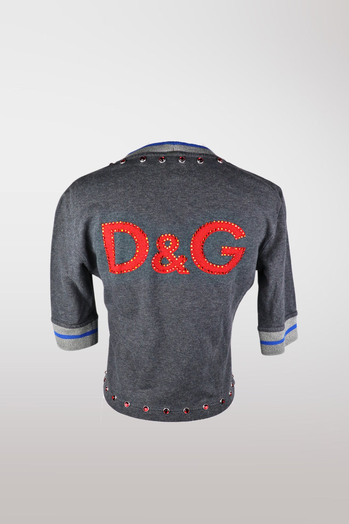 D&G Varsity Style Swarovski Embellished Sweatshirt