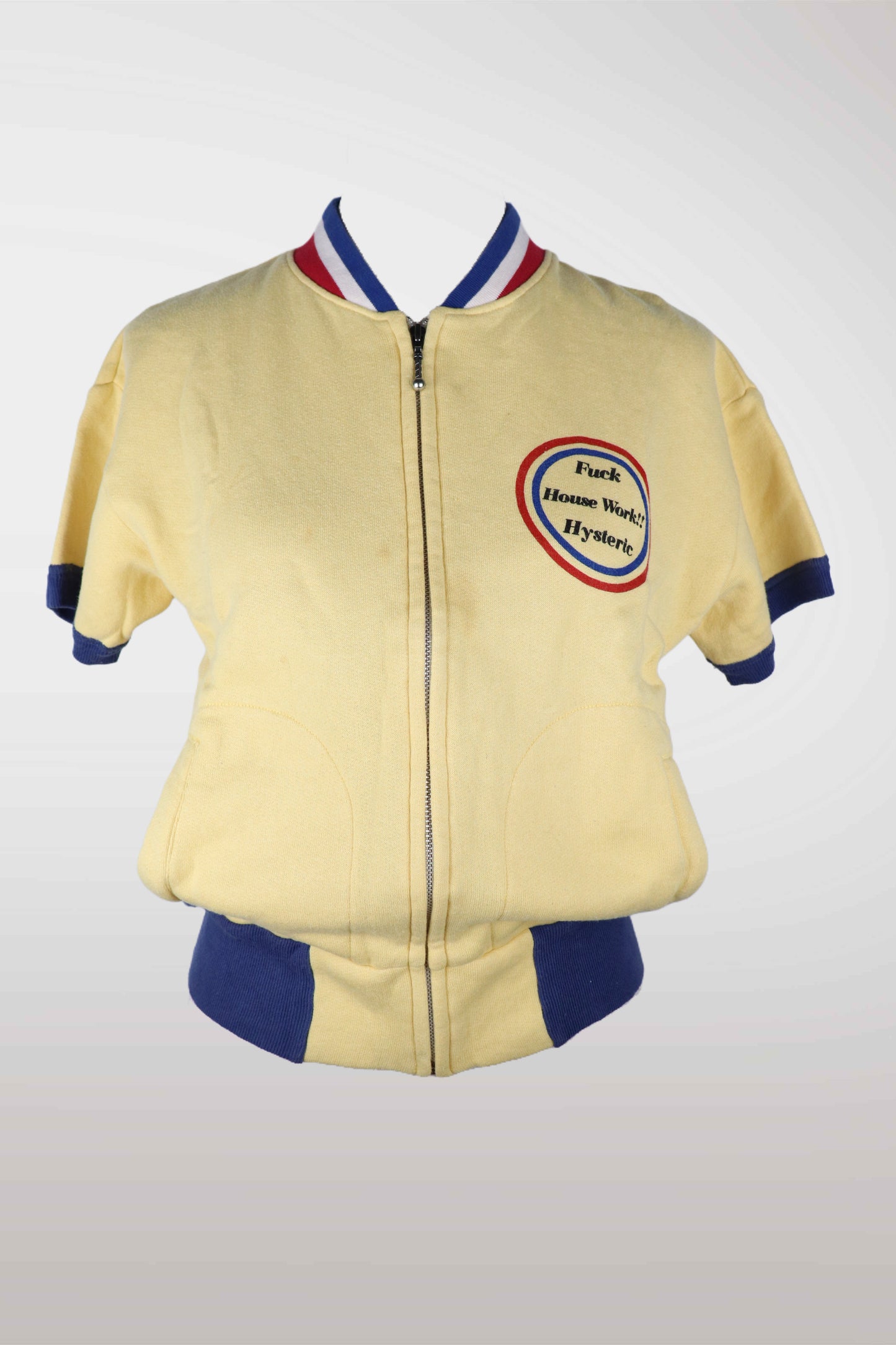 RARE 90s Hysteric Glamour Yellow Graphic Zip-Up