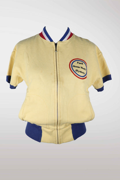 RARE 90s Hysteric Glamour Yellow Graphic Zip-Up