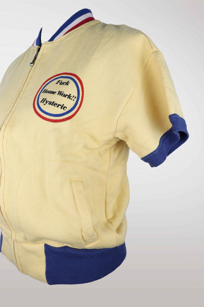 RARE 90s Hysteric Glamour Yellow Graphic Zip-Up