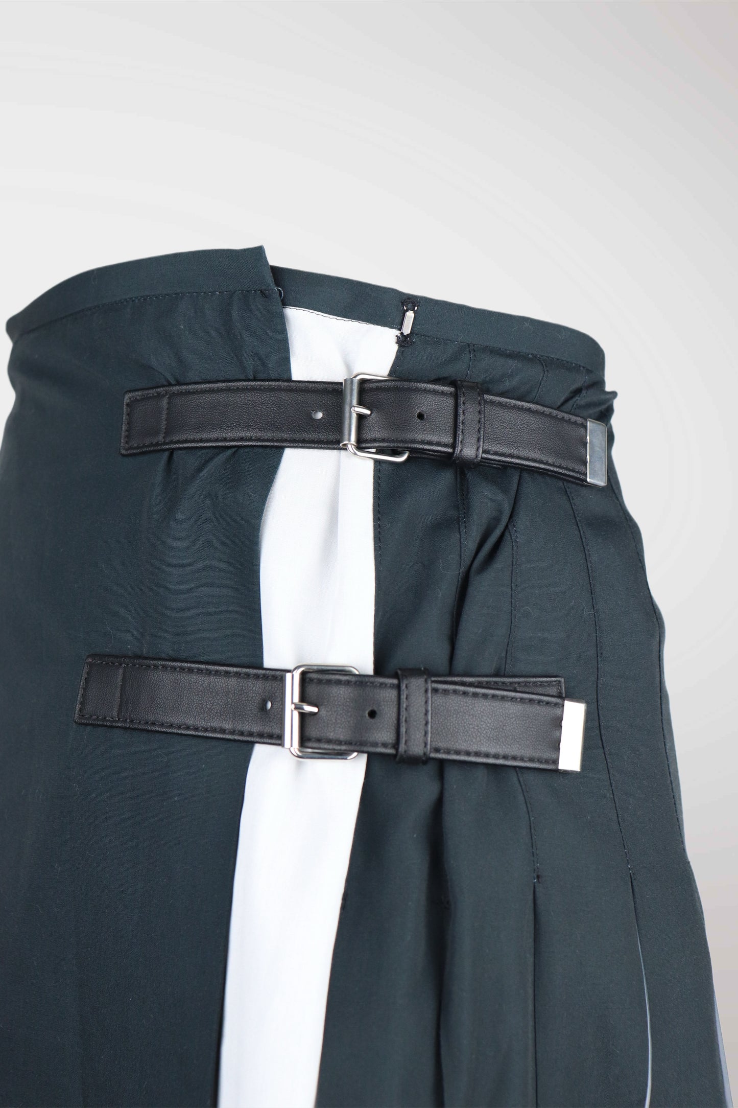 Jean Paul Gaultier Grey Pleated Midi Skirt