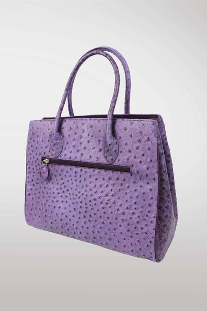 Cowhide Purple 'Firkin' Bag