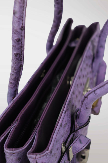 Cowhide Purple 'Firkin' Bag