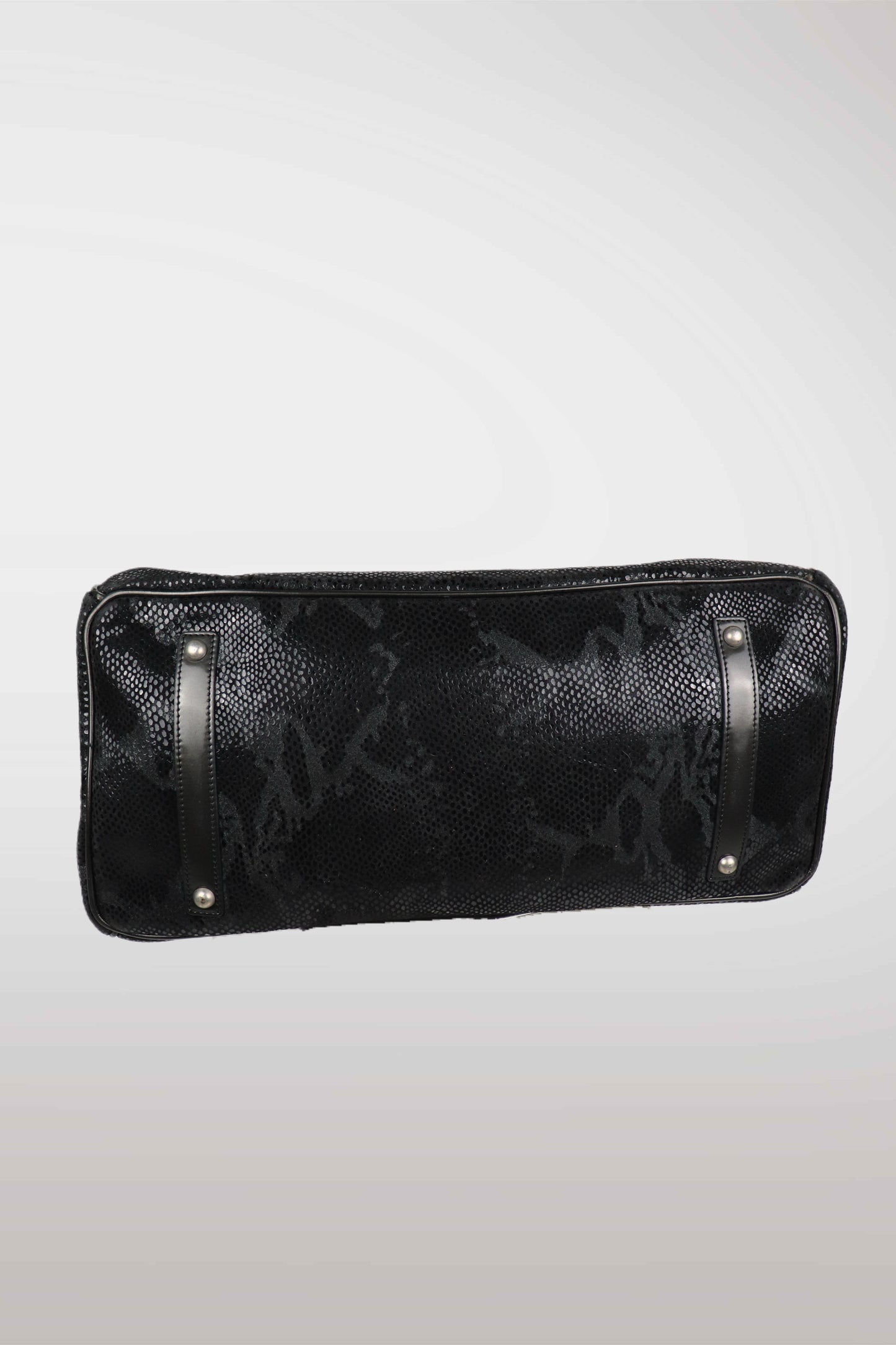 Black Python Detail 'Firkin' Bag