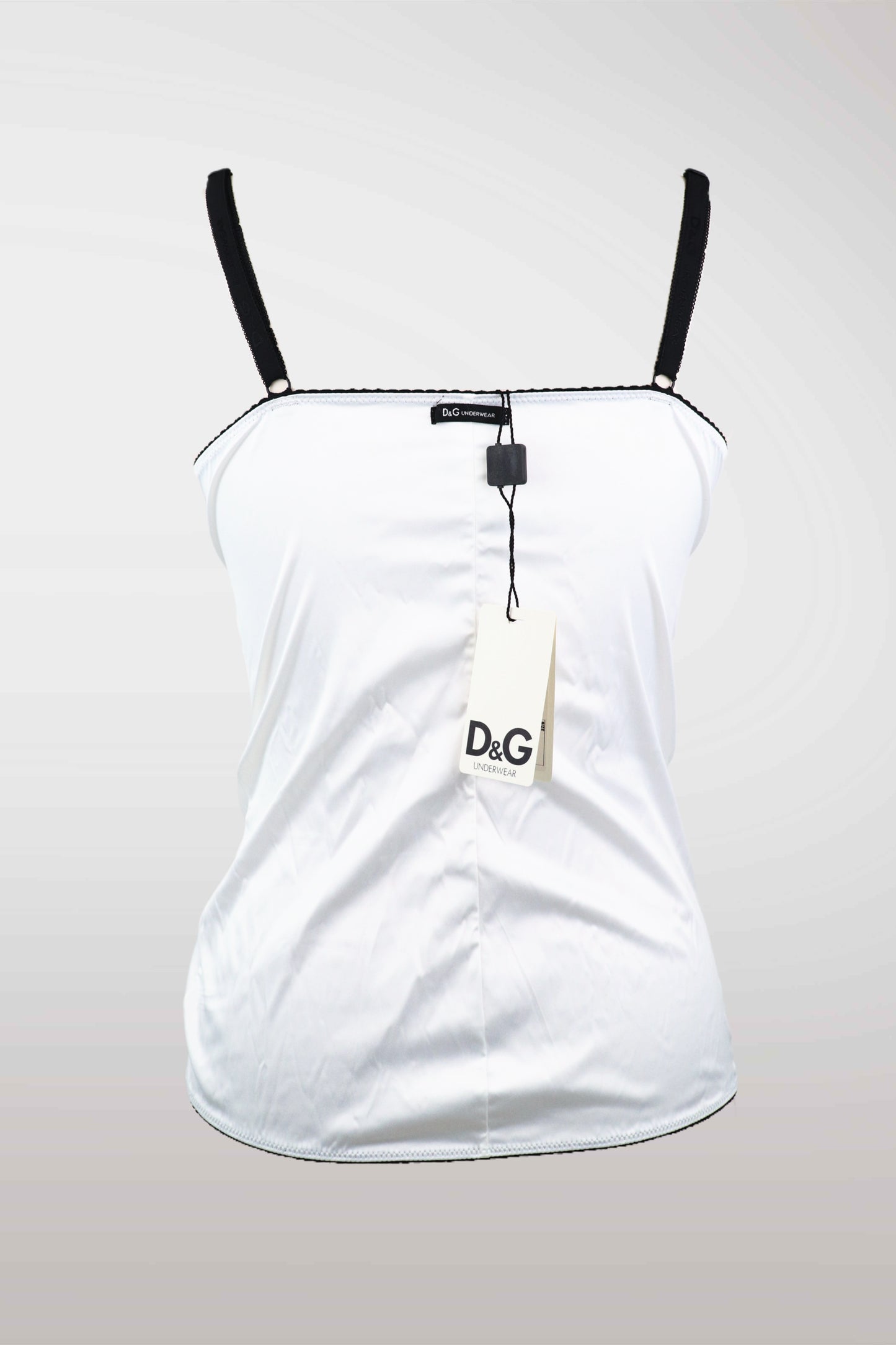 D&G White Satin Cami Top