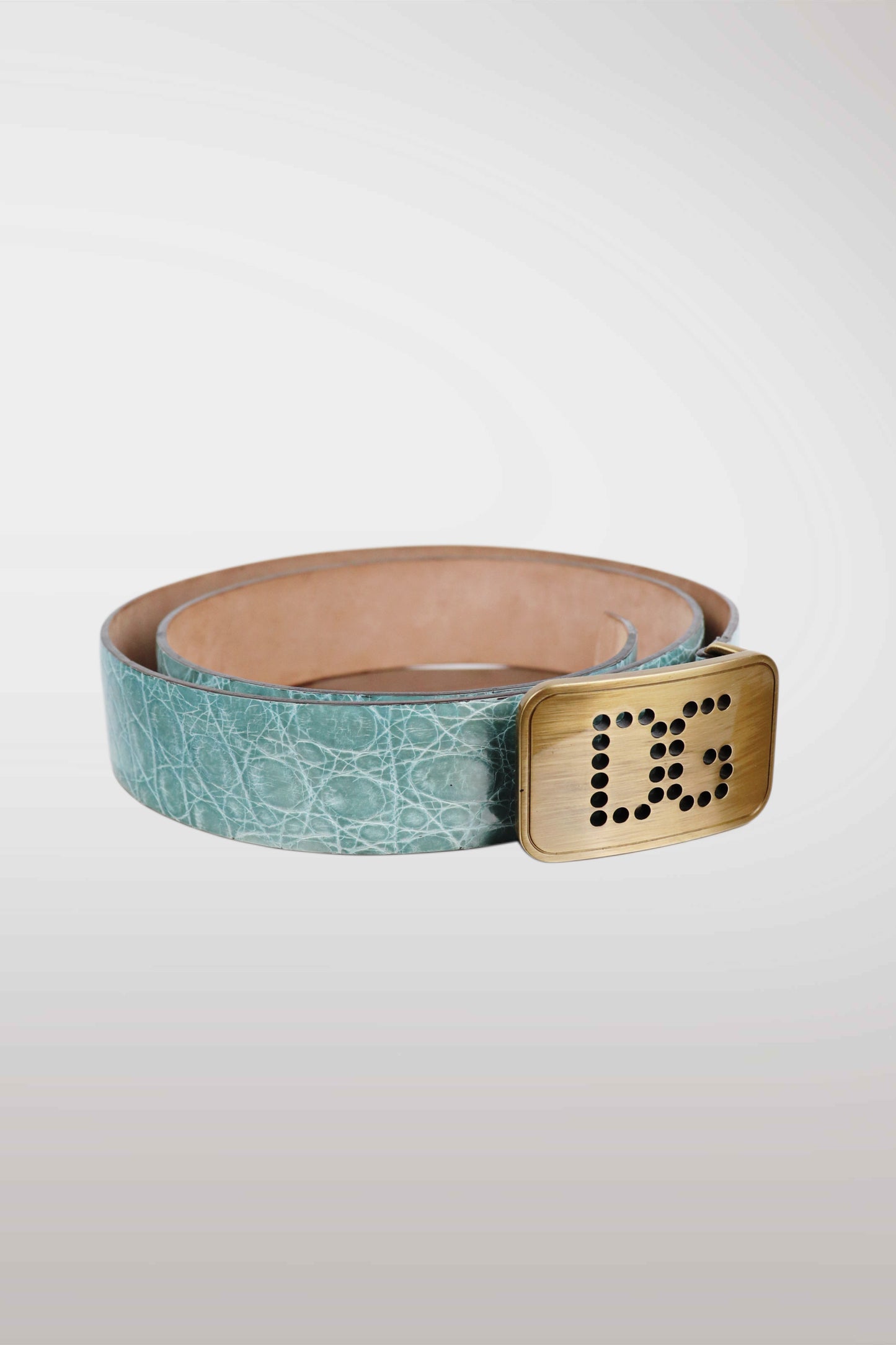 D&G Turquoise Genuine Crocodile Belt