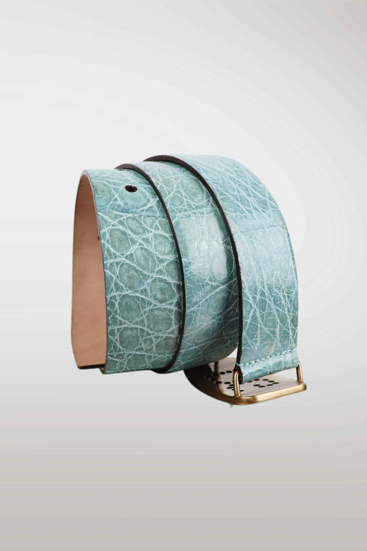 D&G Turquoise Genuine Crocodile Belt