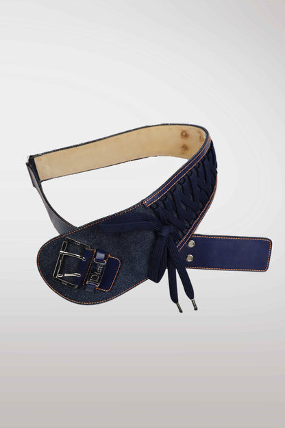 Christian Dior Denim & Leather Corset Belt