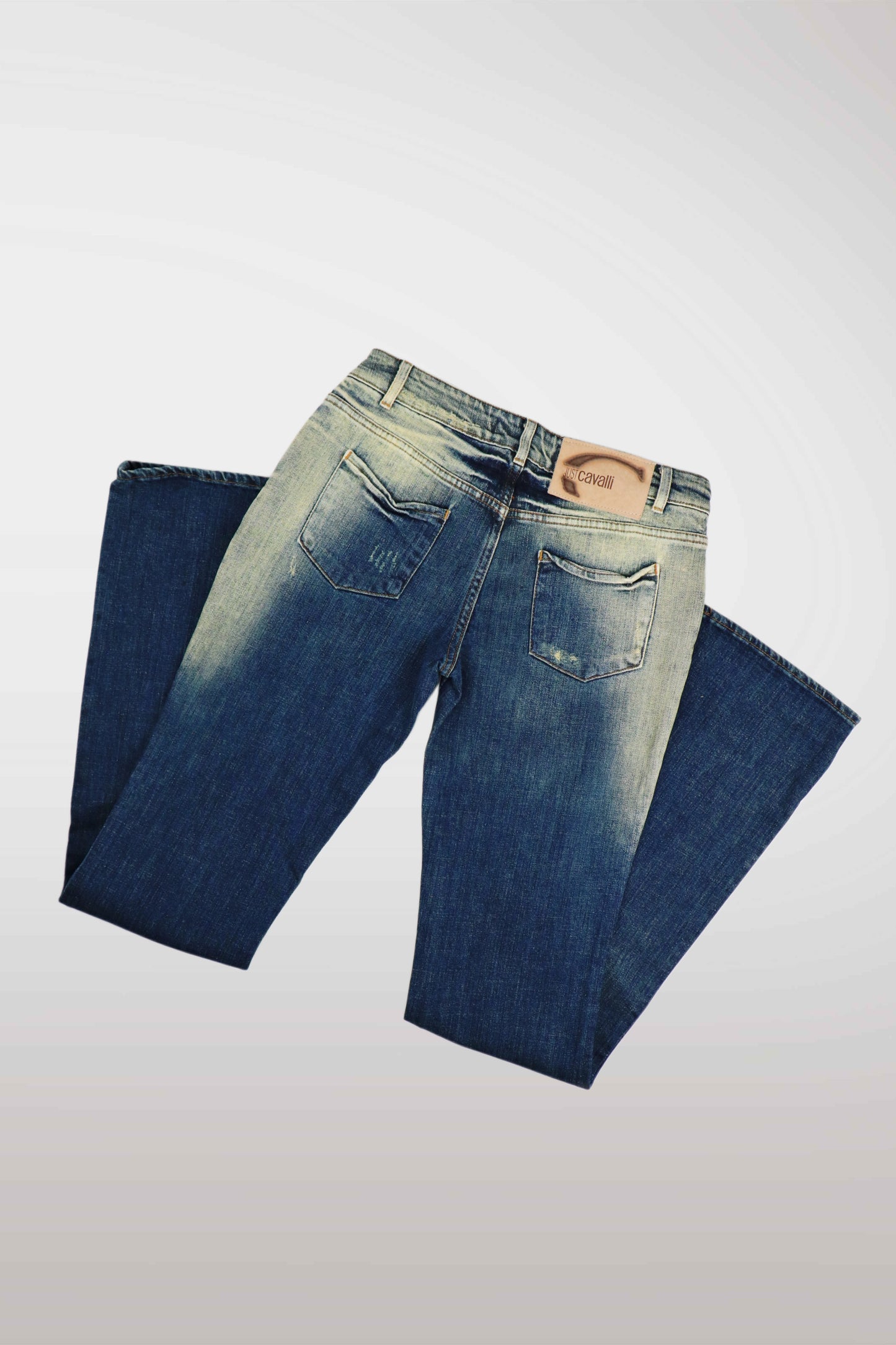 Just Cavalli Embellished Acid Washed Jeans
