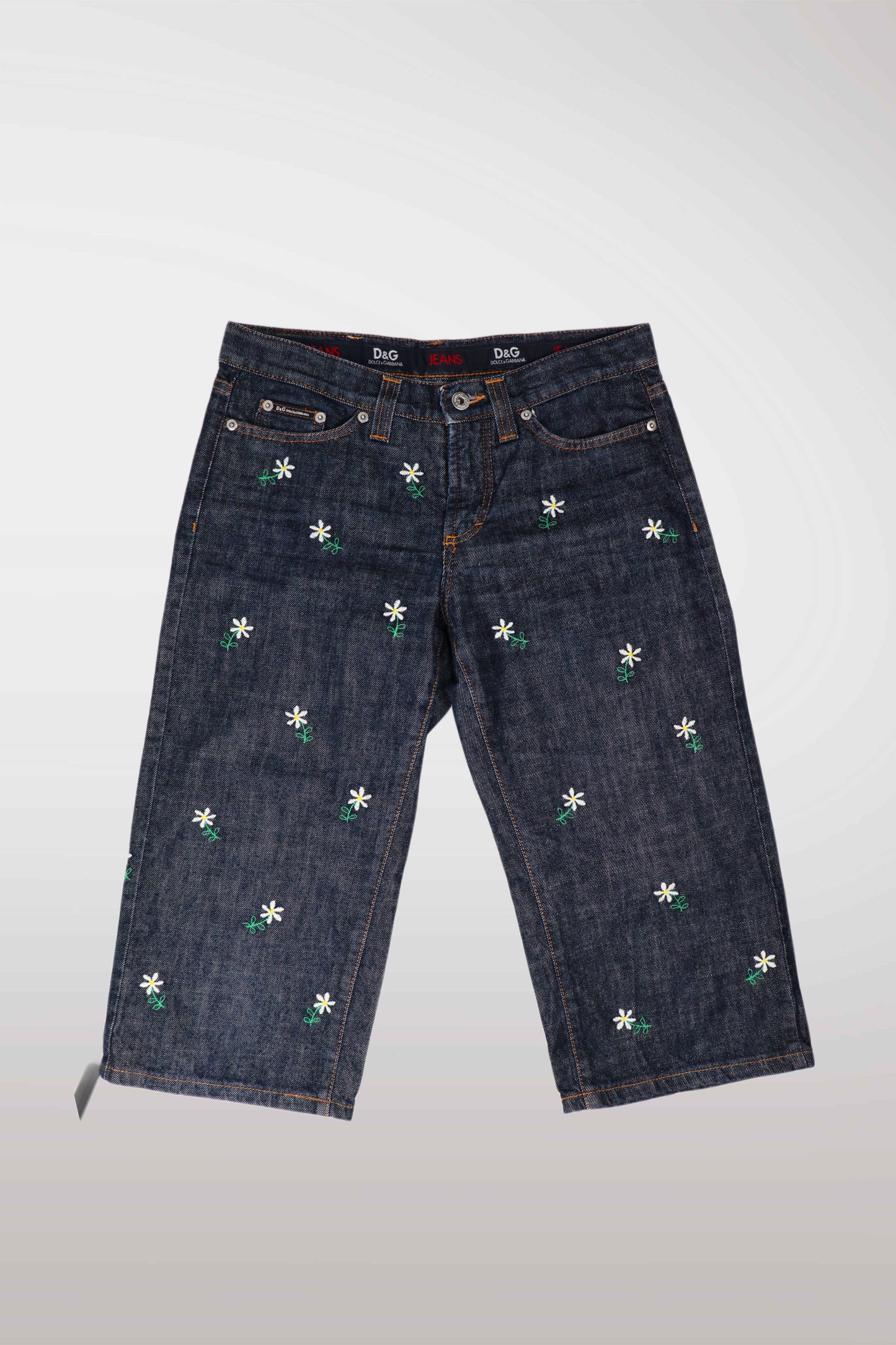 Early 2000s D&G Daisy Embroidered Denim Set (description)