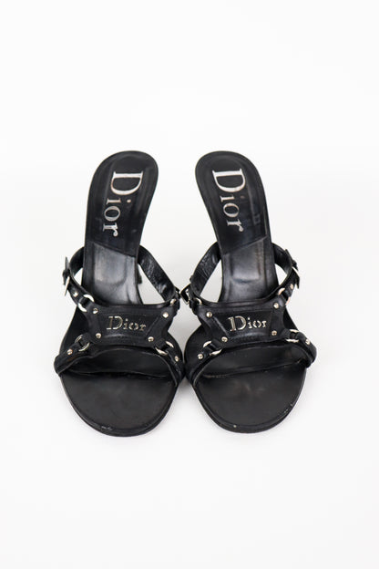 Vintage Dior x Galliano 'Bondage' kitten Heels