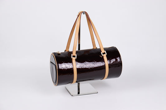 90s Louis Vuitton Bedford Monogram Vernis Amarante Papillon Shoulder Bag